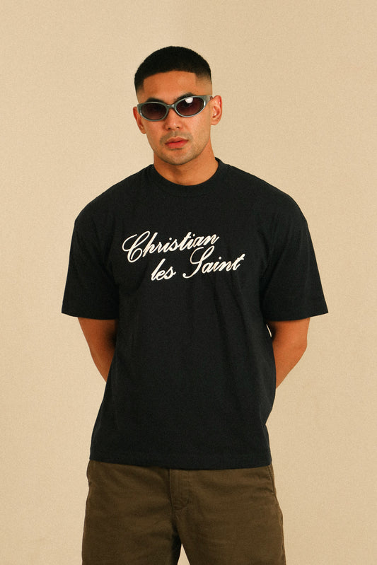 L.S.C. CURSIVE CREW NECK TSHIRT