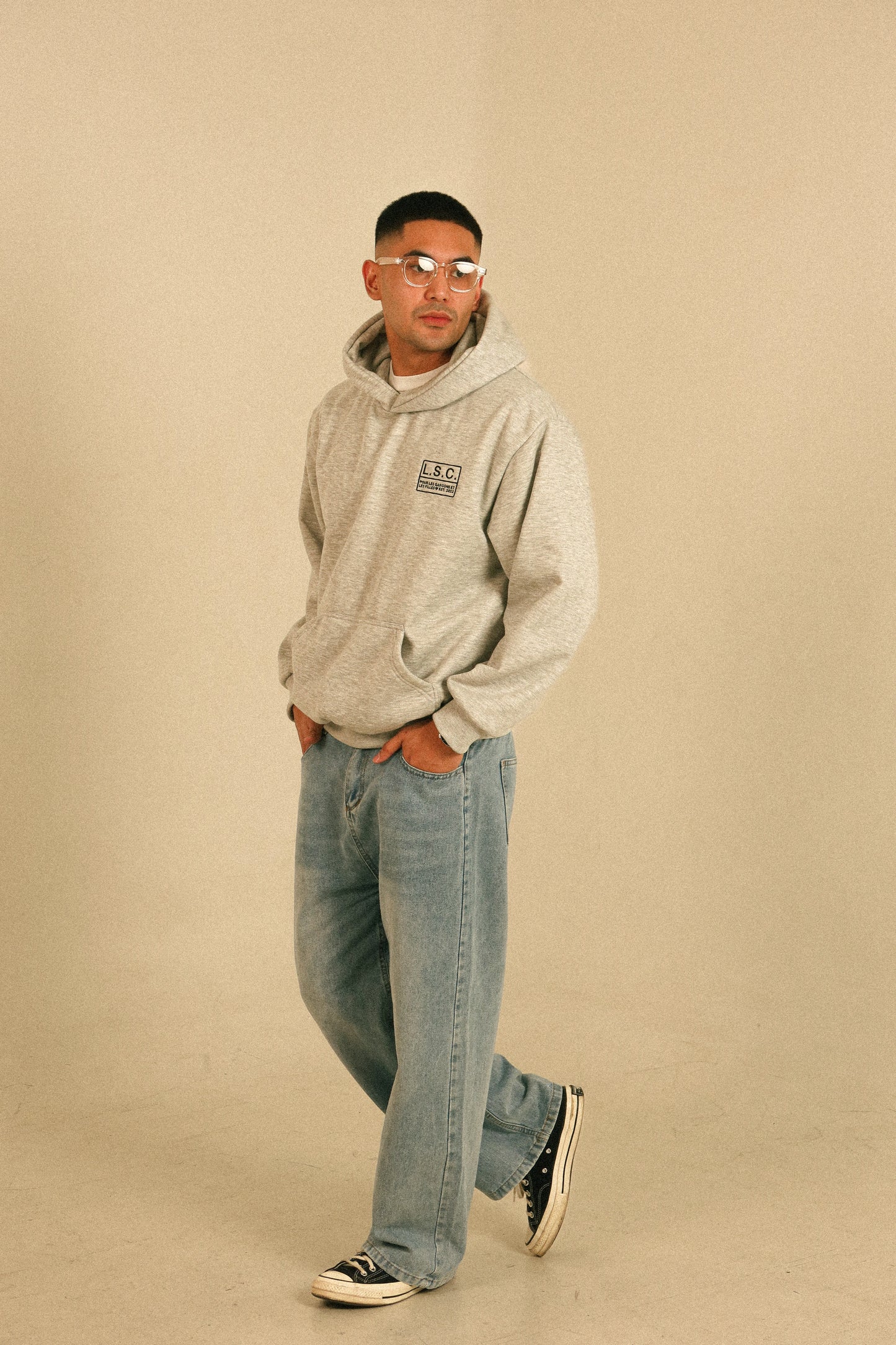 L.S.C. ACID GREY HOODIE